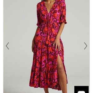 Lulus long dress in pink